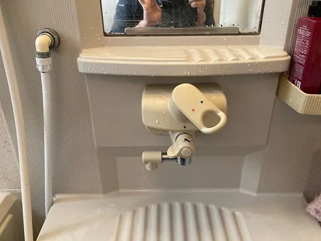 壁付混合水栓の浴室用維持管理法