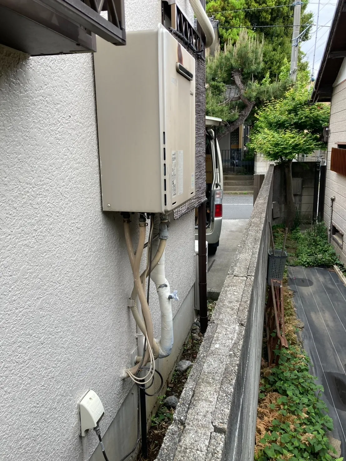 リンナイ、RUF-E2000SAW→ノーリツ、GT-C2472SAW-1 BL、24号、エコジョーズ、オート、屋外壁掛型、給湯器交換工事ー埼玉県さいたま市浦和区領家